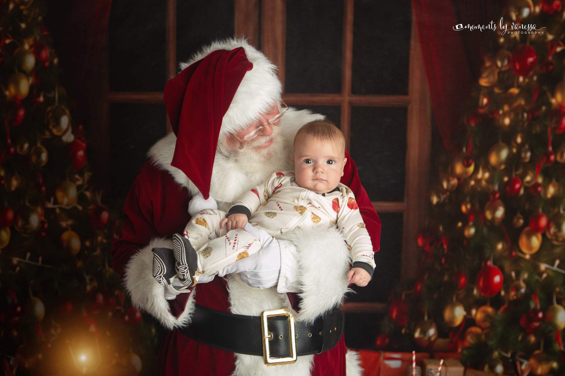 Kate Porte Noël Hiver Nuit Toile de fond pour la photographie - Kate Backdrop FR