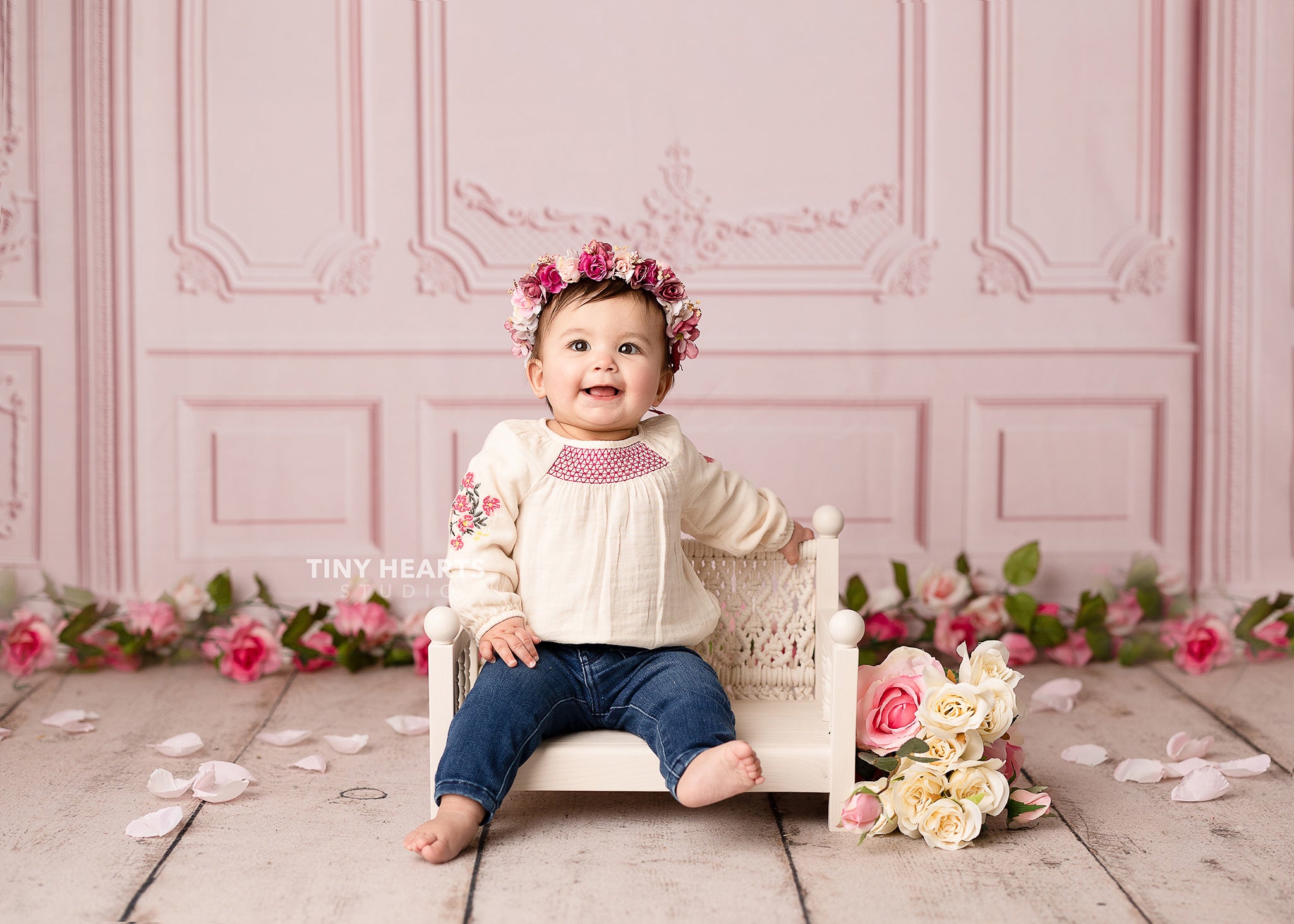 Kate Murale Rétro Rose Toile de fond conçu par Chain Photographie - Kate Backdrop FR