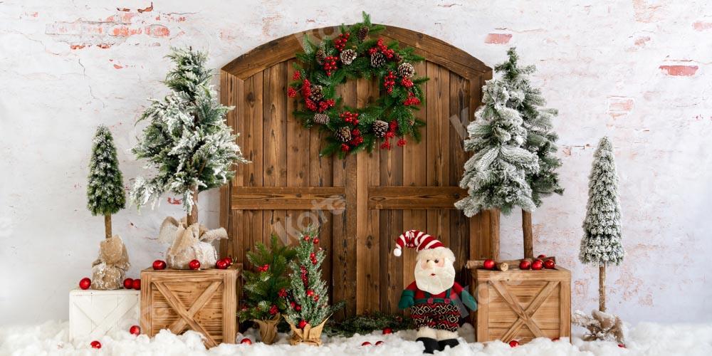Kate Sapin de Noël Porte Neige Hiver Toile de fond conçue par Emetselch - Kate Backdrop FR