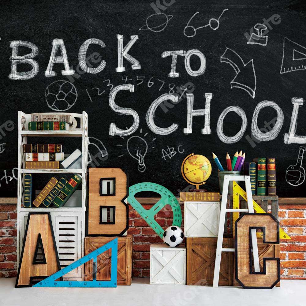 Kate Retour à l'école ABC Tableau noir Toile de fond conçue par emetselch - Kate Backdrop FR