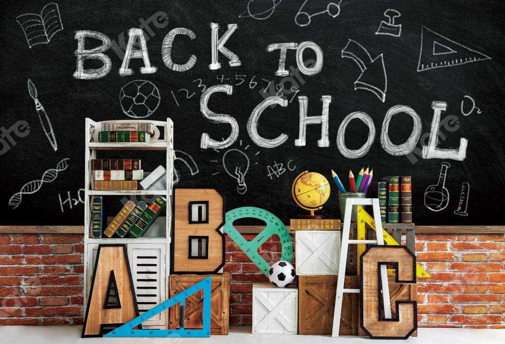 Kate Retour à l'école ABC Tableau noir Toile de fond conçue par emetselch - Kate Backdrop FR