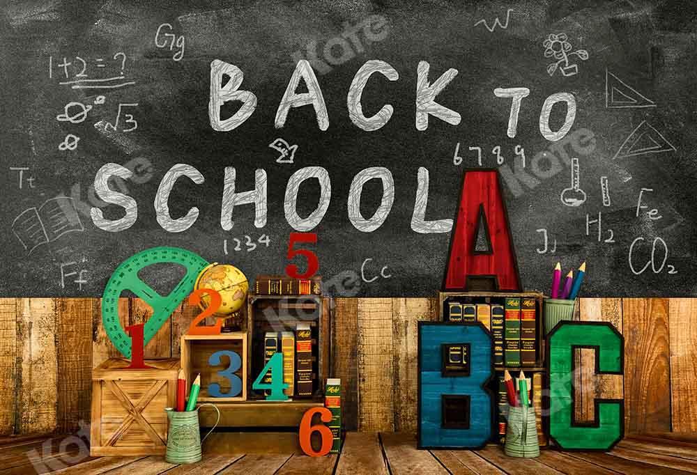 Kate Papeterie Tableau noir Retour à l'école Toile de fond conçue par Emetselch - Kate Backdrop FR