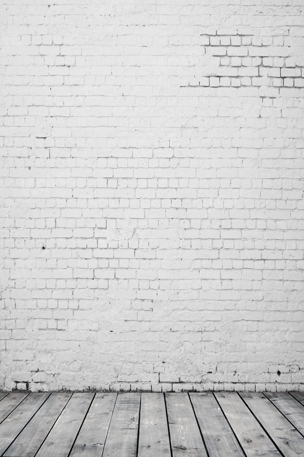 Kate Wedding White Brick Wall Floor Backdrop Photography - Katebackdrop