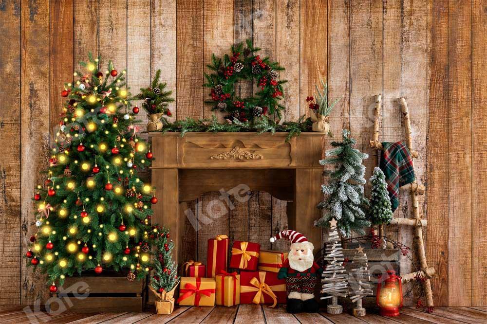 Kate Couronne Cadeaux Noël Cheminée Toile de fond conçue par Emetselch - Kate Backdrop FR