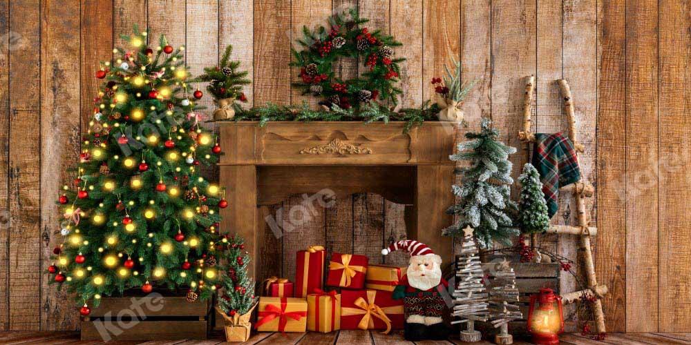 Kate Couronne Cadeaux Noël Cheminée Toile de fond conçue par Emetselch - Kate Backdrop FR