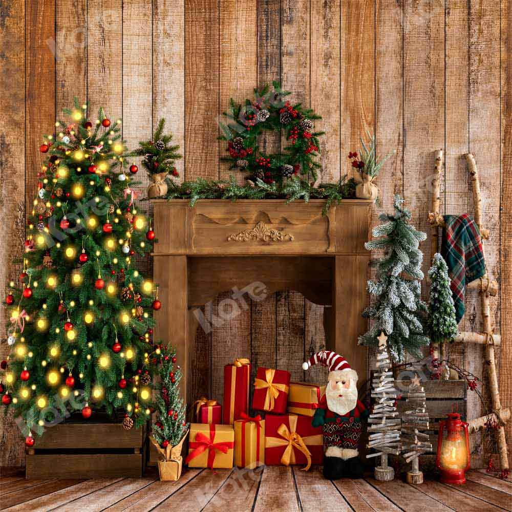 Kate Couronne Cadeaux Noël Cheminée Toile de fond conçue par Emetselch - Kate Backdrop FR