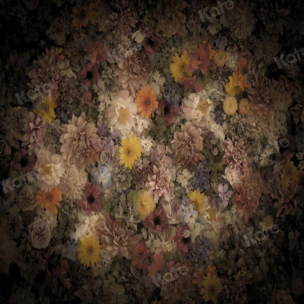 Kate toile de fond fine art fleurs colorées conçue par chaîne photographie - Kate Backdrop FR