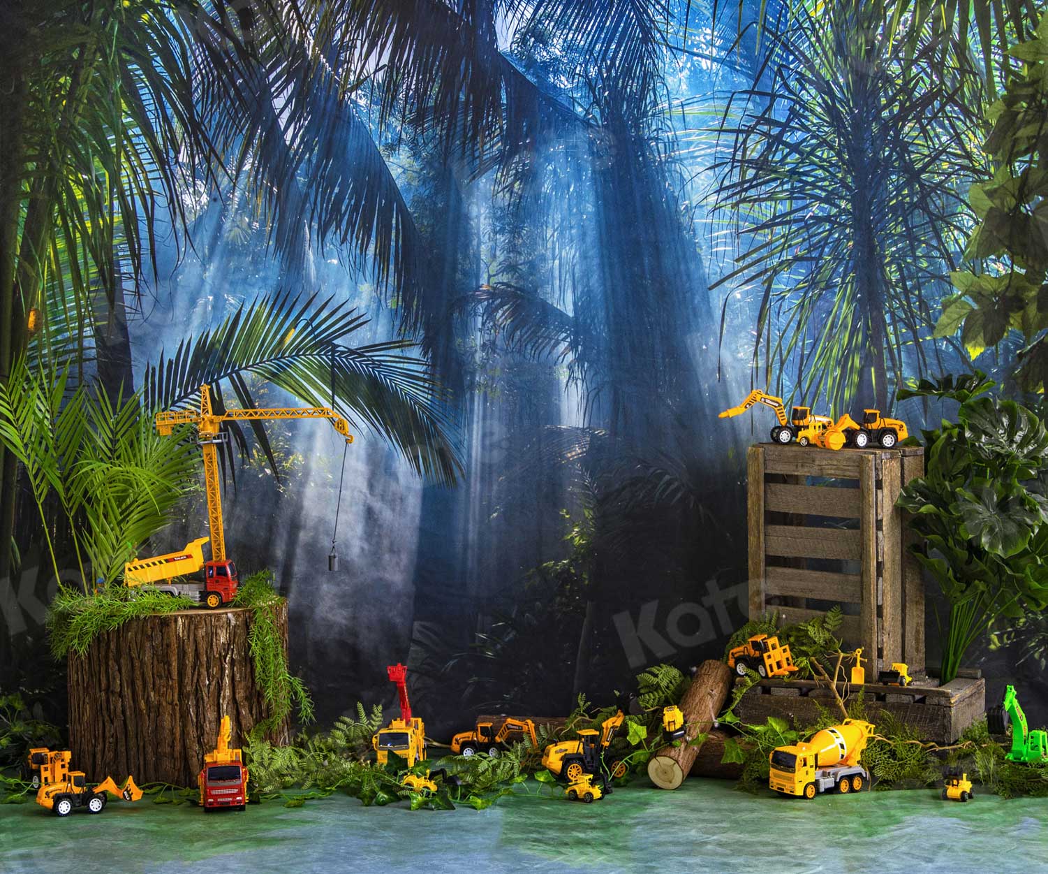 Kate Garçon Pelle Forêt Arbres Toile de fond pour la photographie - Kate Backdrop FR