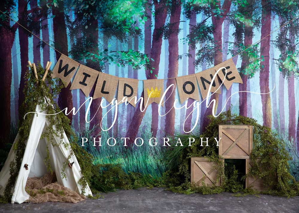 Kate forêt d'été toile de fond sauvage un conçu par Megan Leigh