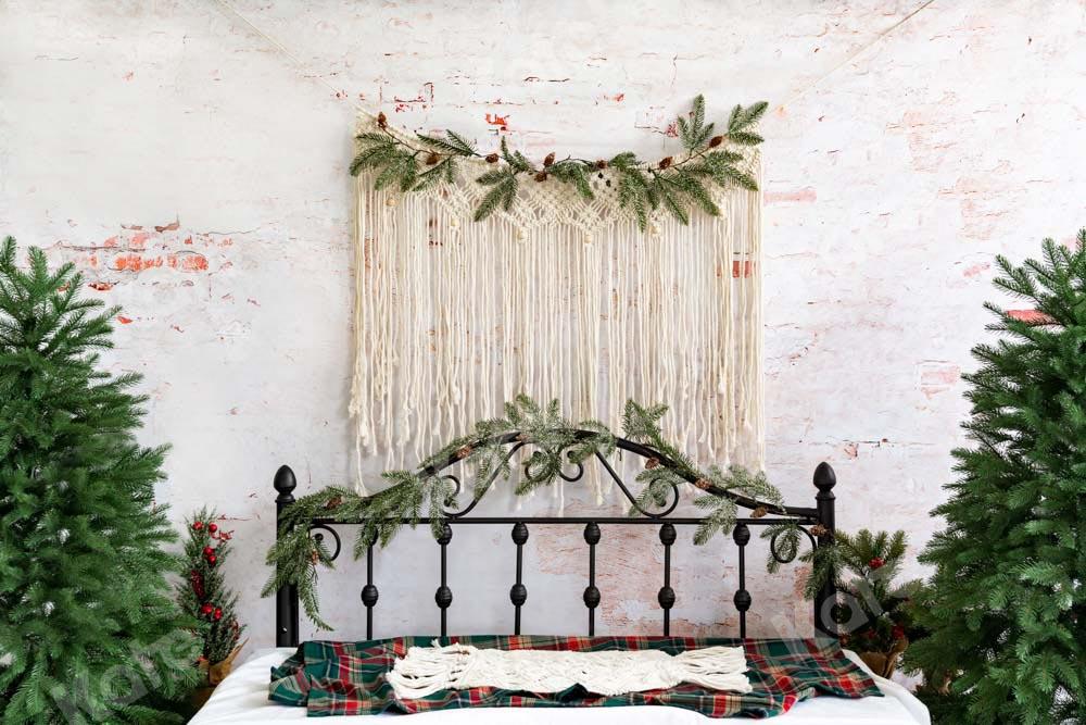 Kate Sapin de Noël Boho Tête de lit Toile de fond conçu par Emetselch - Kate Backdrop FR