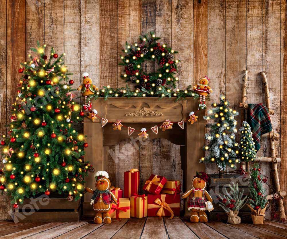 Kate Bonhomme en pain d'épice Cadeaux Noël Toile de fond conçu par Emetselch - Kate Backdrop FR