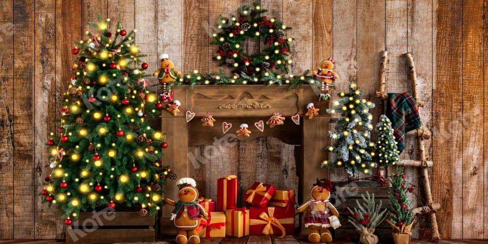 Kate Bonhomme en pain d'épice Cadeaux Noël Toile de fond conçu par Emetselch - Kate Backdrop FR