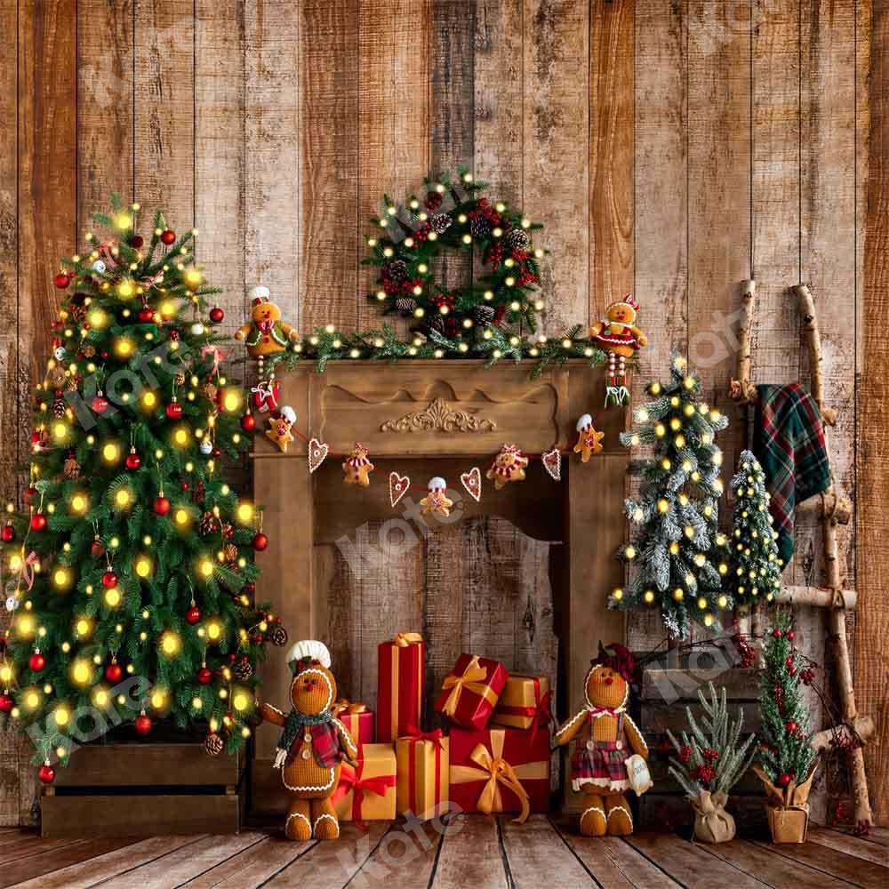 Kate Bonhomme en pain d'épice Cadeaux Noël Toile de fond conçu par Emetselch - Kate Backdrop FR