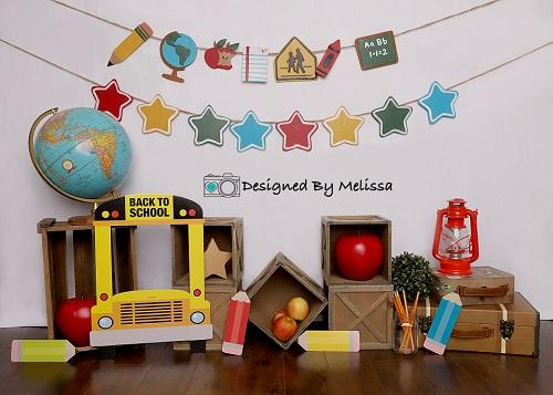 Kate retourne à l'école Photographie fond conçu par Melissa King - Kate Backdrop FR