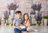 Kate Printemps Fête des mères Brique Boho Lavande Toile de fond conçu par Emetselch