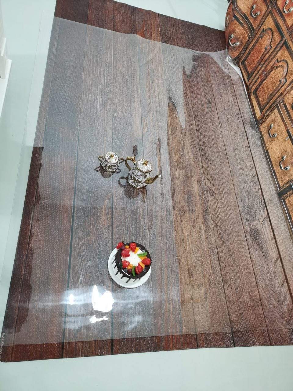 Kate Tapis de sol en Caoutchouc PVC Transparent réfléchissant pour la photographie - Kate Backdrop FR