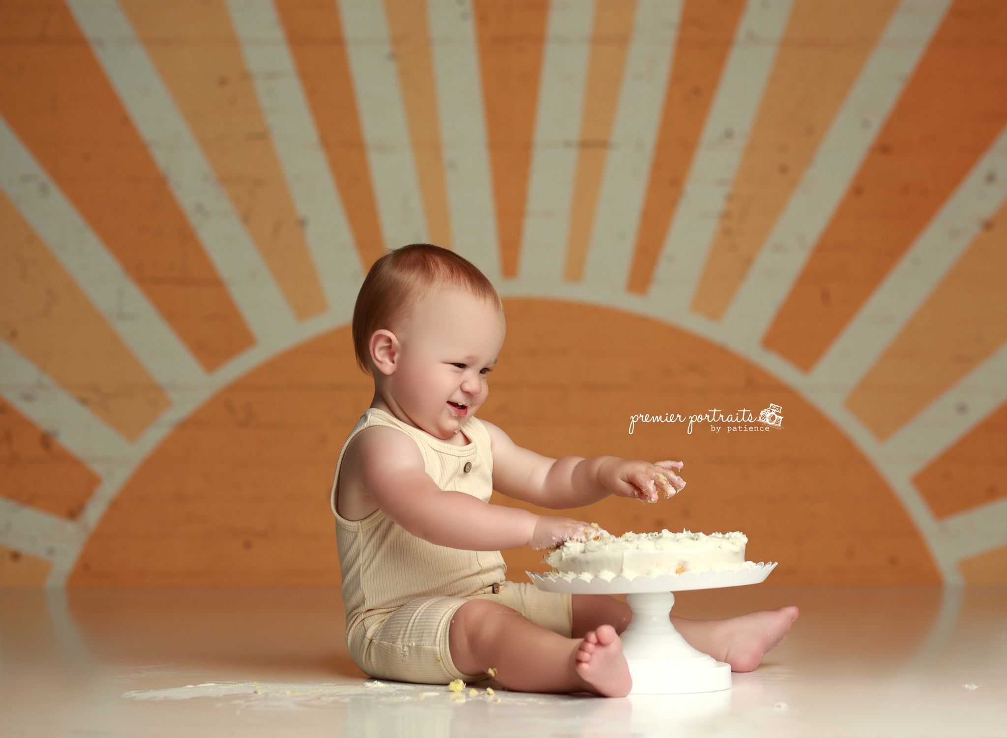 Kate Soleil Mur de briques Enfant Toile de fond conçue par Mandy Ringe - Kate Backdrop FR