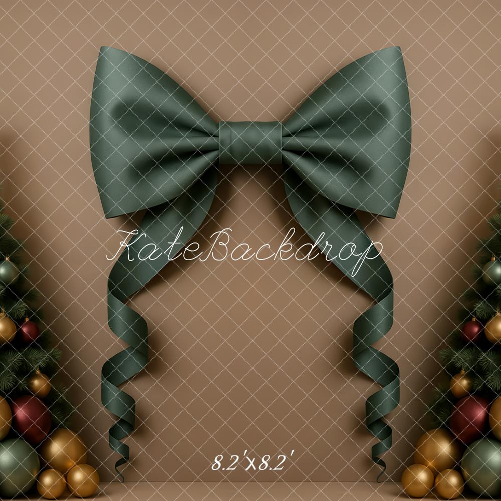 Kate Noël Sapins Boules Nœud Toile de fond conçue par Patty Roberts