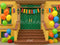 Kate Scolaire École Ballons Coloré Toile de fond conçue par Mini MakeBelieve
