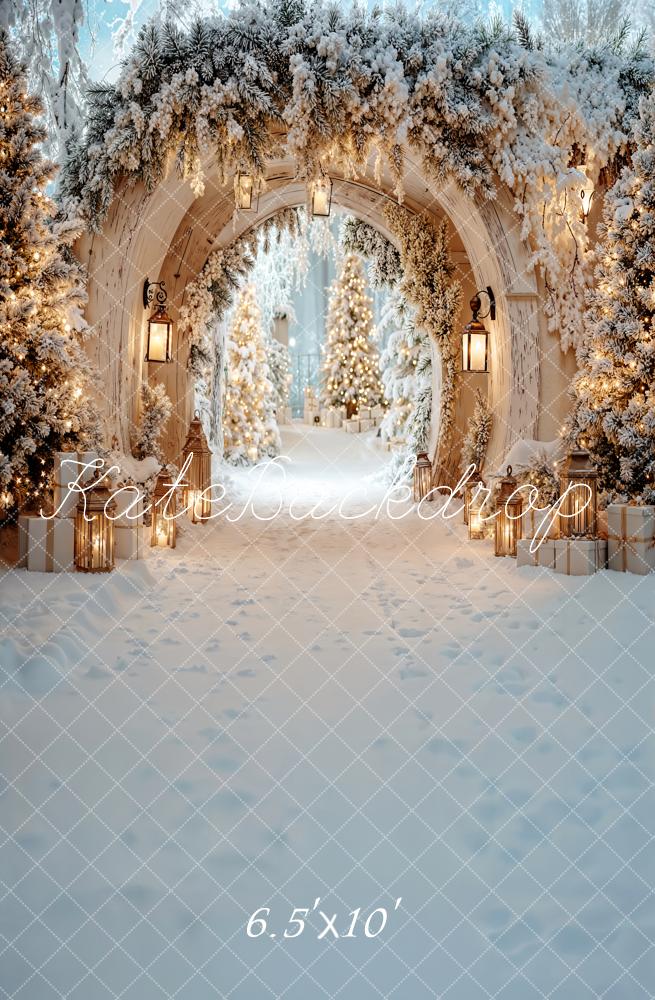 Kate Noël Arche Neige Lumières Toile de fond en Laine conçue par Emetselch