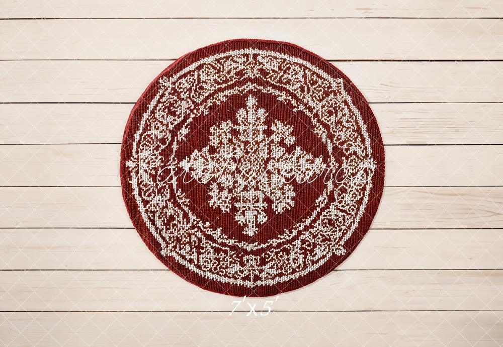 Kate Tapis Rond Motifs Bois Sol Toile de fond conçue par Emetselch - Kate Backdrop FR