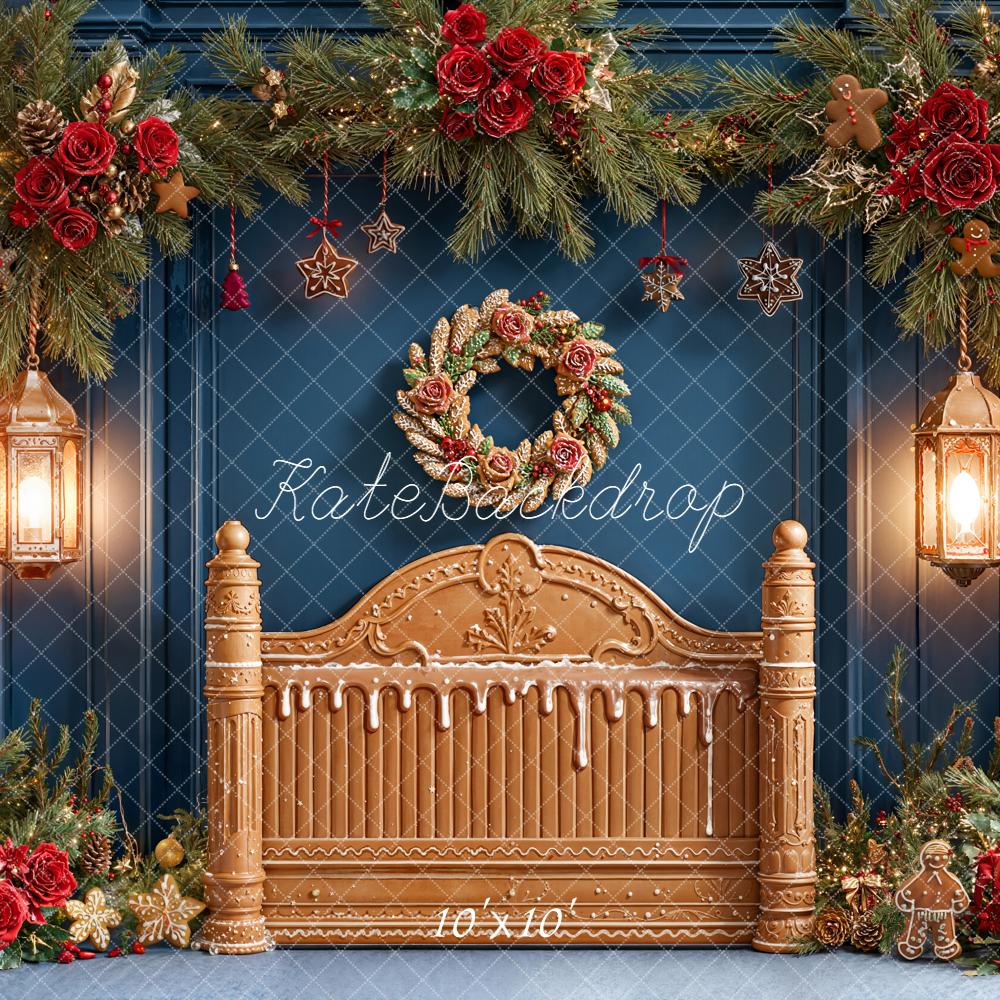 Kate Noël Tête de lit Pain d'épice Lanternes Toile de fond conçue par Emetselch - Kate Backdrop FR