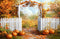Kate Automne Arche Citrouilles Toile de fond en Laine conçue par Emetselch