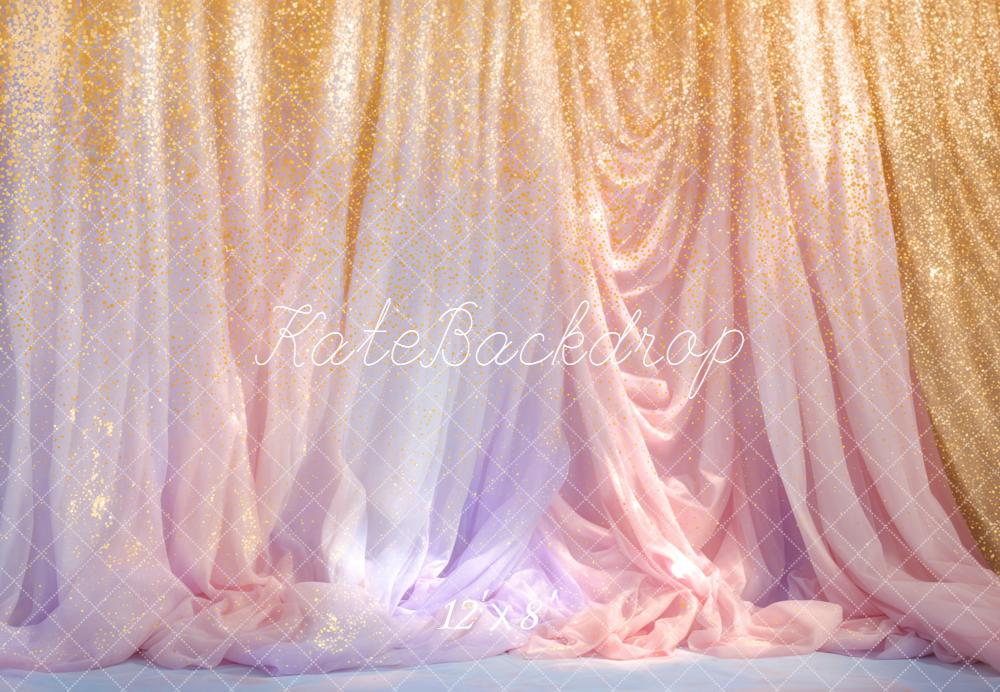 Kate Rideaux Paillettes Rose Or Toile de fond en Laine conçue par Emetselch - Kate Backdrop FR