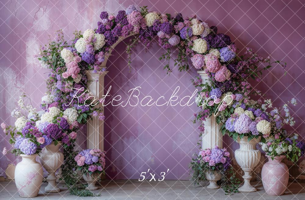 Kate Arc Floral Vases Violet Portrait Toile de fond conçue par Emetselch