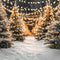 Kate Sapins de Noël Neige Lumières Toile de fond conçue par Emetselch - Kate Backdrop FR