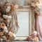 Kate Floral Cadre Vintage Beige Toile de fond conçue par Mini MakeBelieve - Kate Backdrop FR