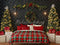 Kate Noël Tête de lit Sapins Cadeaux Toile de fond conçue par Emetselch