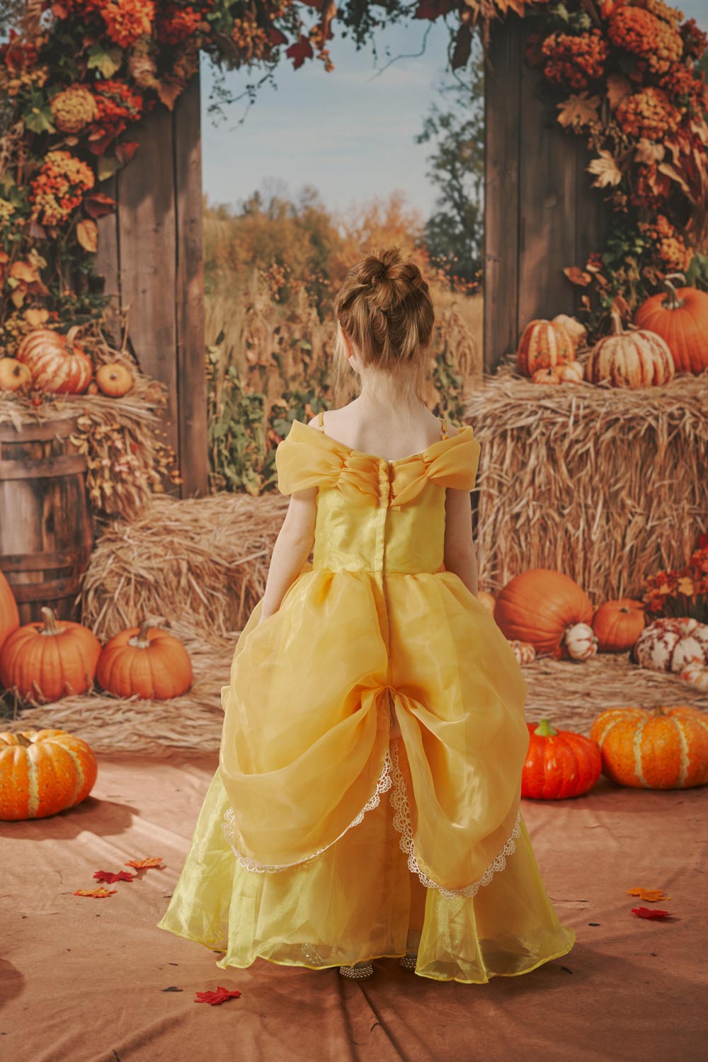 Kate Robe de Princesse Jaune Enfant Pour la Photographie - Kate Backdrop FR