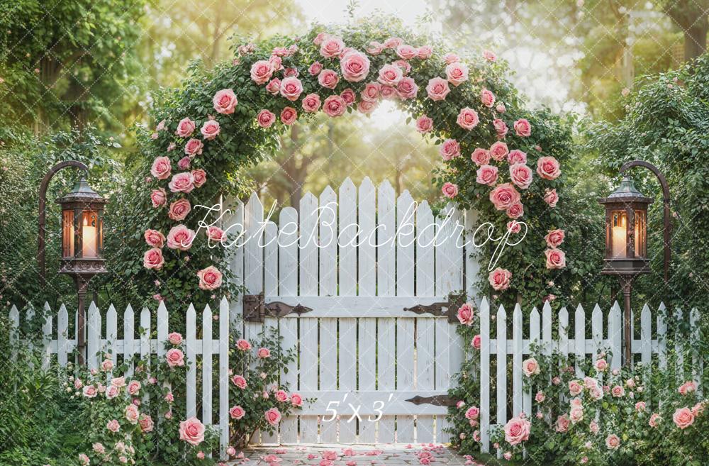 Kate Arc de Fleurs Portail Blanc Jardin Toile de fond conçue par Emetselch