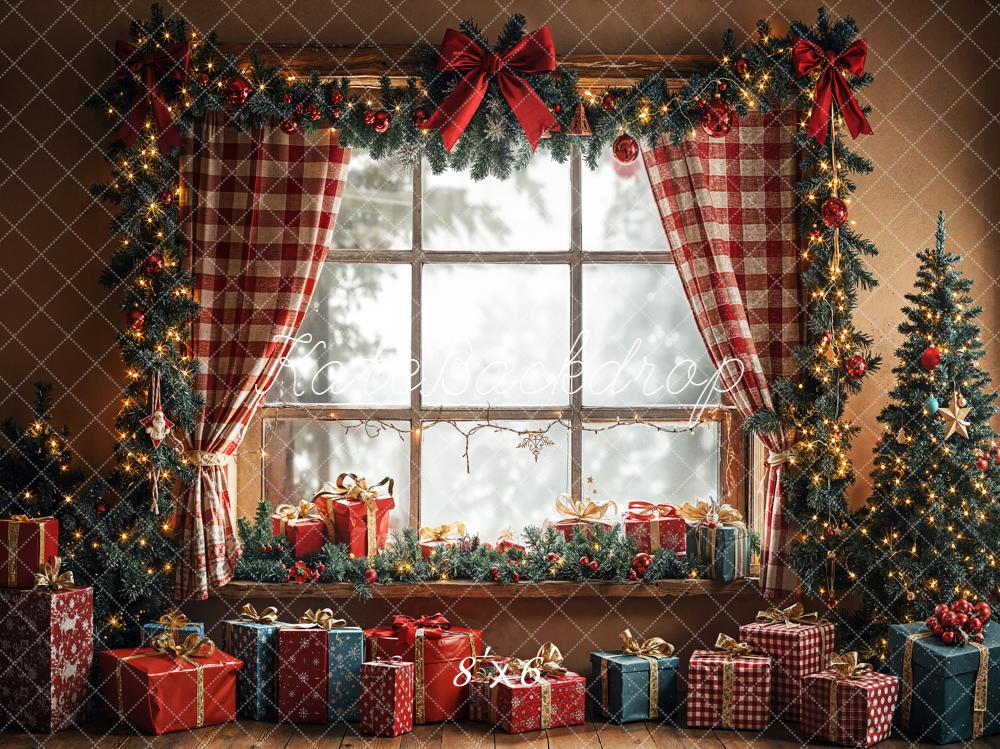 Kate Noël Fenêtre Guirlande Cadeaux Toile de fond conçue par Emetselch - Kate Backdrop FR