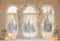 Kate Hiver Fenêtre Sapins Bougies Toile de fond conçue par Emetselch - Kate Backdrop FR