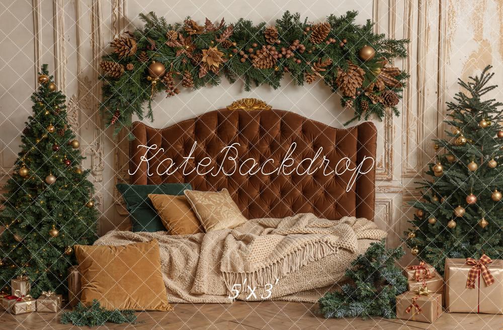 Kate Sapins de Noël Cadeaux Tête de Lit Toile de fond conçue par Emetselch - Kate Backdrop FR