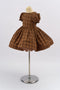Kate Classique Marron Manches bouffantes Robe Enfant Pour la Photographie