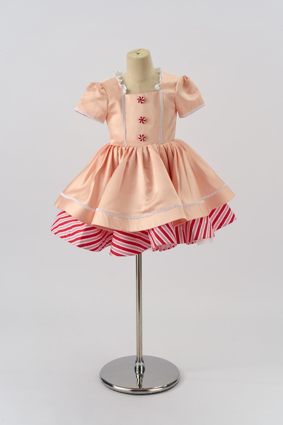 Kate Rose Noël Bonbons Rayures Robe Enfant Pour la Photographie
