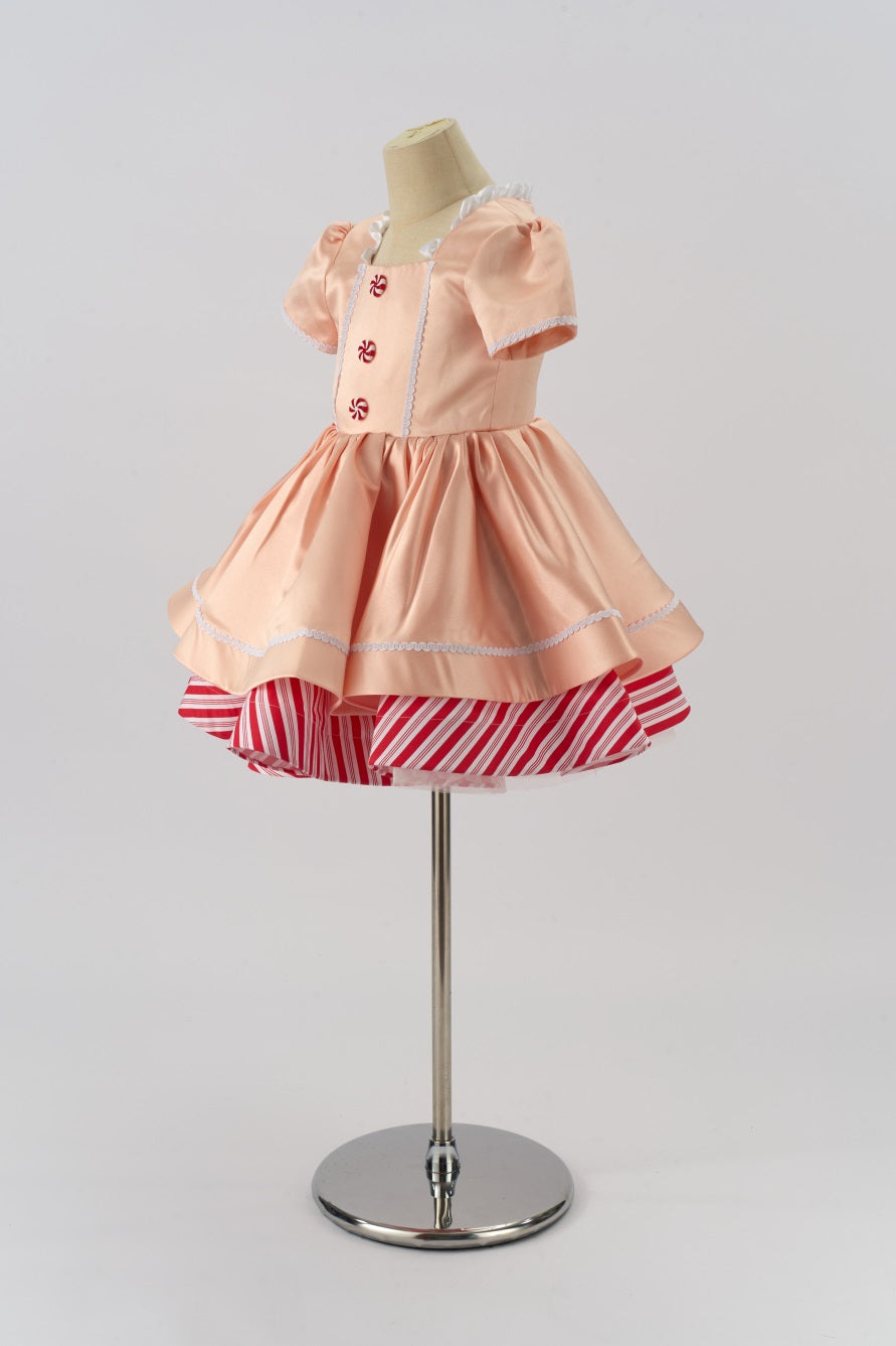 Kate Rose Noël Bonbons Rayures Robe Enfant Pour la Photographie