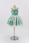 Kate Vert Bretelles spaghetti Tulle brodé Robe Enfant Pour la Photographie