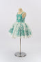 Kate Vert Bretelles spaghetti Tulle brodé Robe Enfant Pour la Photographie