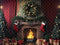 Kate Noël Vintage Cheminée Sapin Cadeaux Toile de fond conçue par Mini MakeBelieve - Kate Backdrop FR