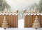 Kate Noël Sapins Pain d'Épices Barrière Toile de fond conçue par Mini MakeBelieve - Kate Backdrop FR