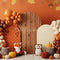 Kate Automne Ballons Renard Hibou Citrouilles Toile de fond conçue par Patty Roberts - Kate Backdrop FR