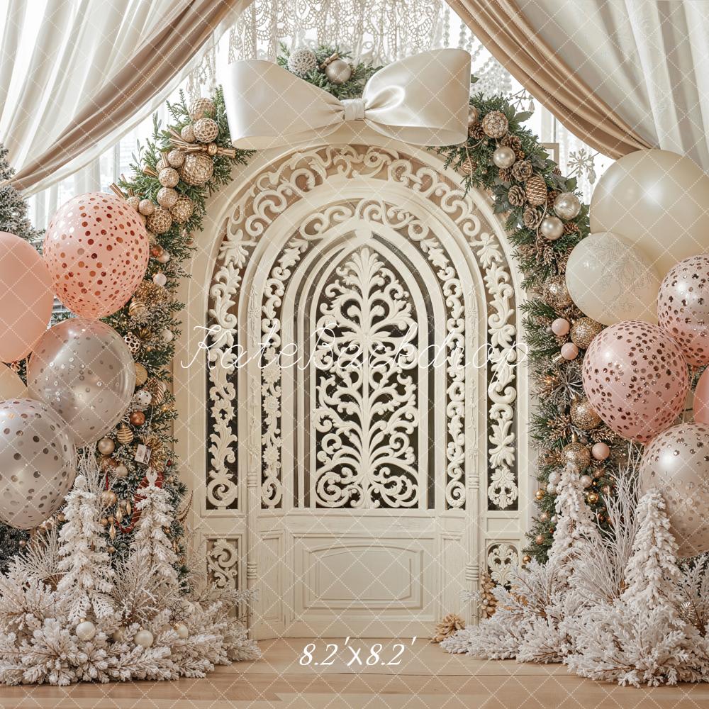 Kate Noël Arche Sapins Ballons Toile de fond conçue par Emetselch - Kate Backdrop FR