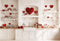 Kate Saint Valentin Cuisine Cœurs Briques Toile de fond conçue par Emetselch - Kate Backdrop FR