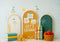 Kate Scolaire Crayons Livres Pommes Toile de fond conçue par Patty Roberts