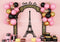 Kate Paris Arche Tour Eiffel Ballons Toile de fond conçue par Patty Roberts - Kate Backdrop FR