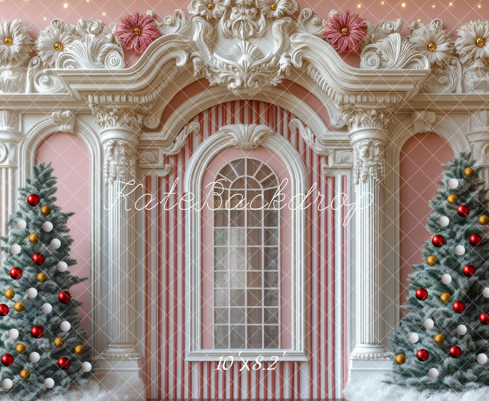 Kate Sapin de Noël Palais Rétro Arche Toile de fond conçue par Mini MakeBelieve - Kate Backdrop FR